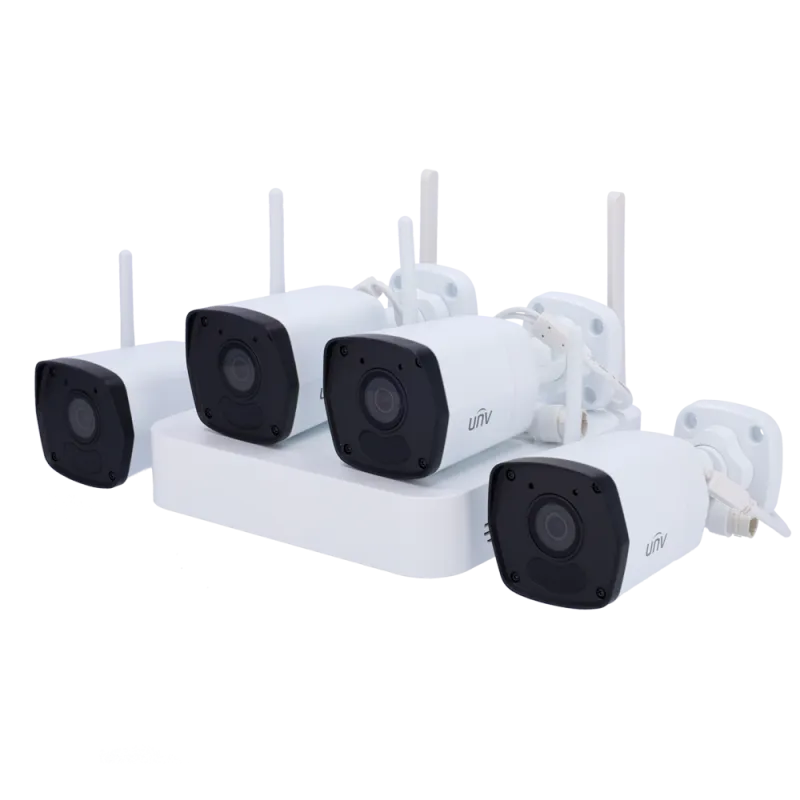 KIT Uniview - 4 Caméras Wifi Plug & Play + Enregistreur Wifi
