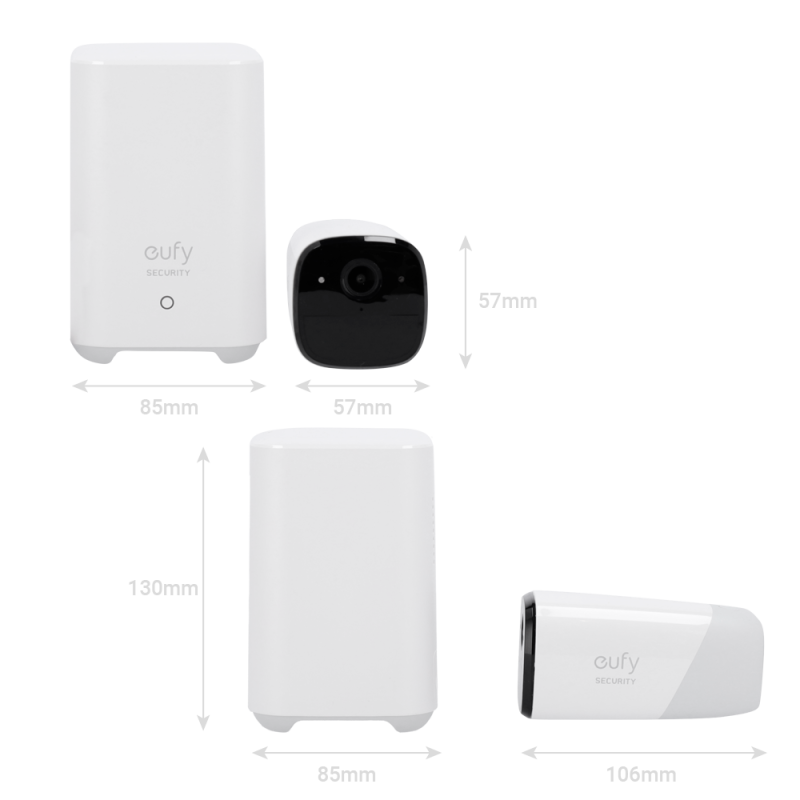 Kit 2 caméras PRO sans fil 2K / 13400 mAh - EUFY