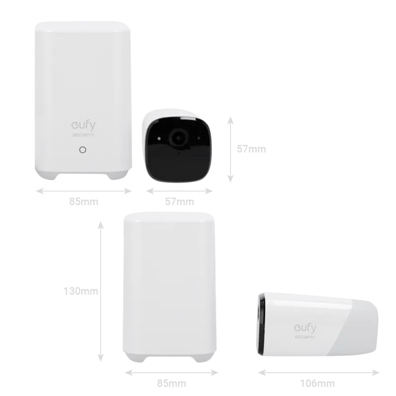 Kit 2 caméras PRO sans fil 2K / 13400 mAh - EUFY