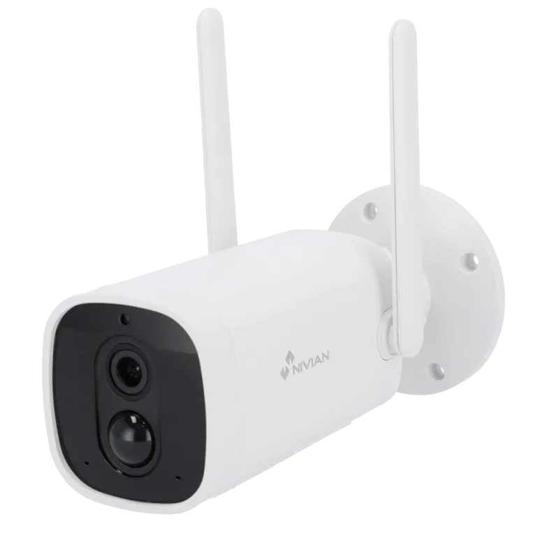 Caméra Wifi extérieure 1080p avec IA, grande batterie (10 400 mAh) - Nivian