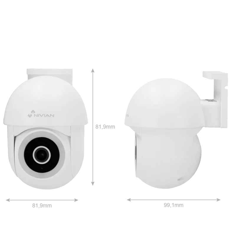 Caméra Wifi 2K motorisée extérieure - Nivian