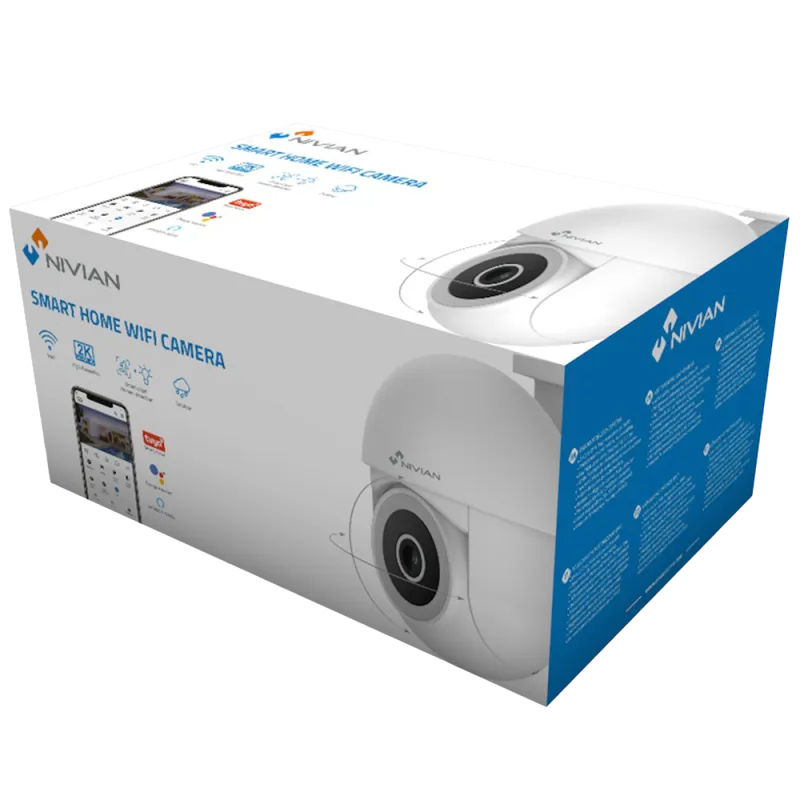 Caméra Wifi 2K motorisée extérieure - Nivian