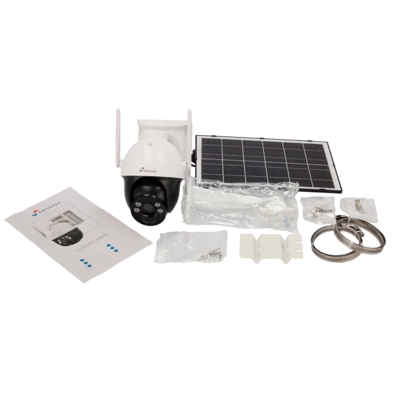 Caméra PT 4G, avec batterie et panneau solaire - Nivian