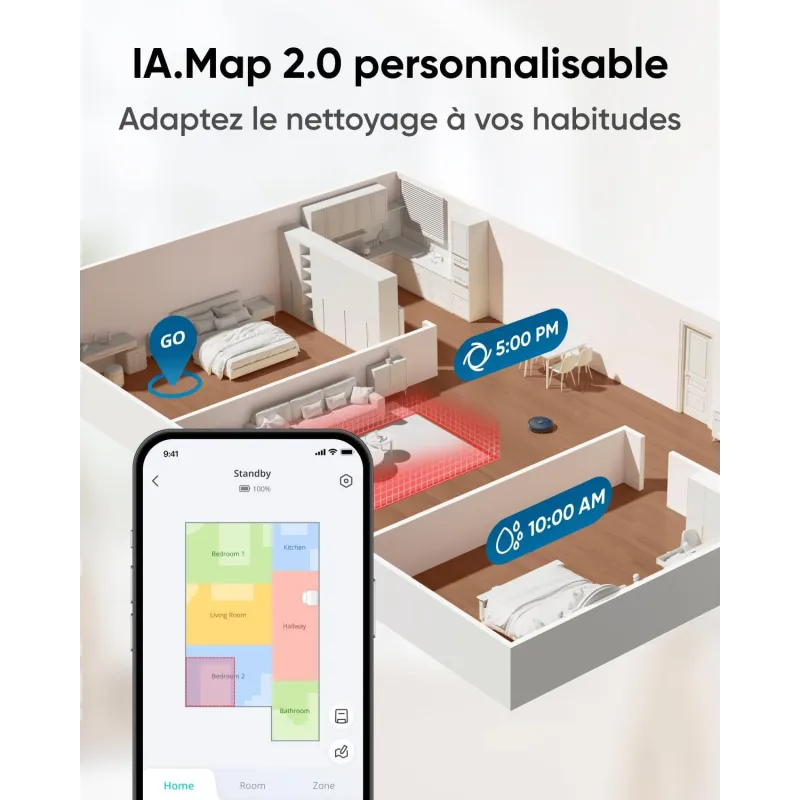 Aspirateur Robot EUFY 8 000 Pa avec Station de Lavage Automatique et Autovidage