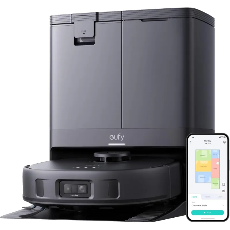 Aspirateur Robot EUFY 8 000 Pa avec Station de Lavage Automatique et Autovidage