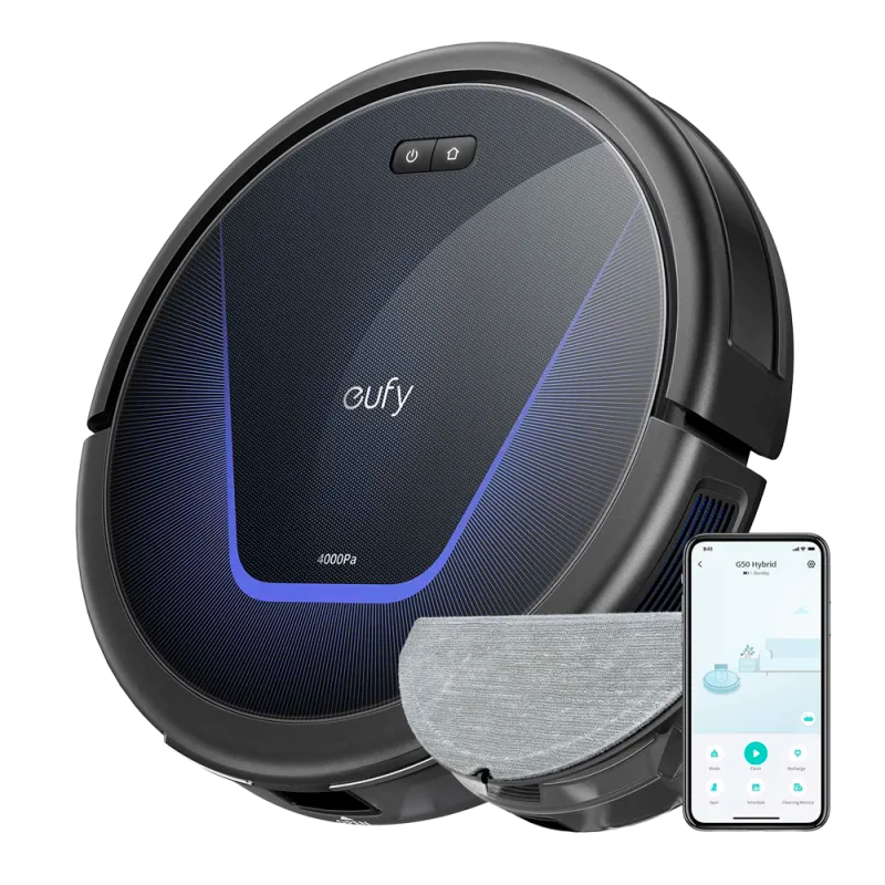 EUFY G50 Aspirateur Robot avec Puissance d'aspiration de 4 000 Pa, Dynamic Navigation