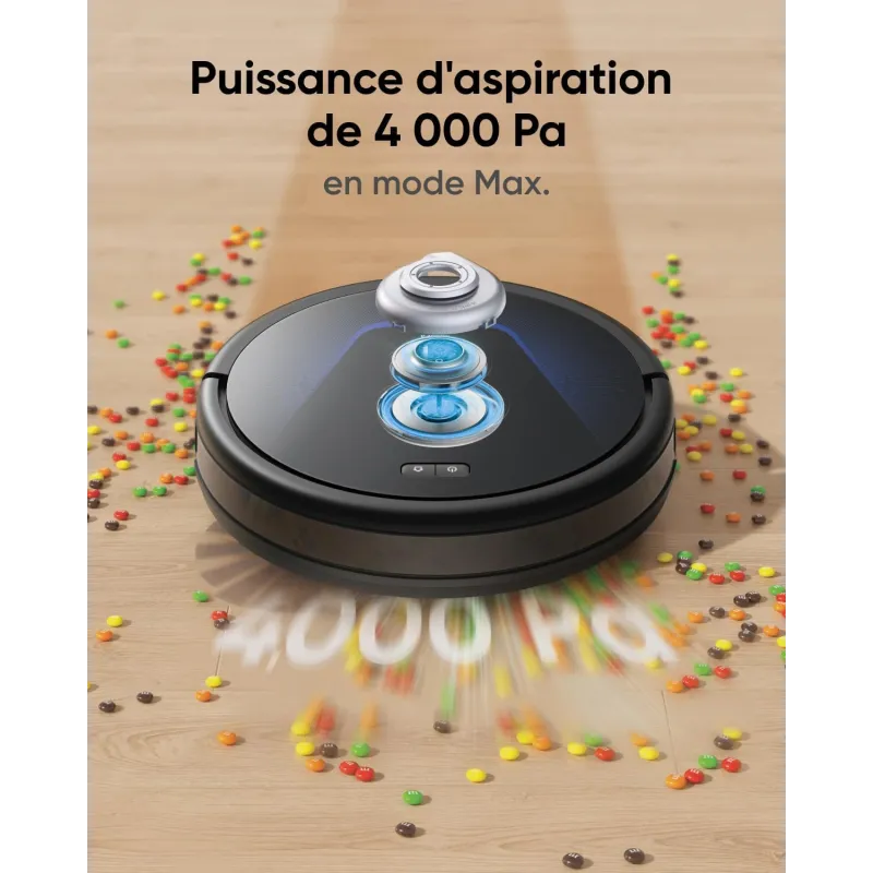 EUFY G50 Aspirateur Robot avec Puissance d'aspiration de 4 000 Pa, Dynamic Navigation