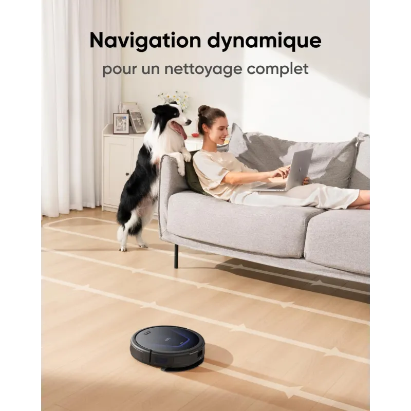 EUFY G50 Aspirateur Robot avec Puissance d'aspiration de 4 000 Pa, Dynamic Navigation