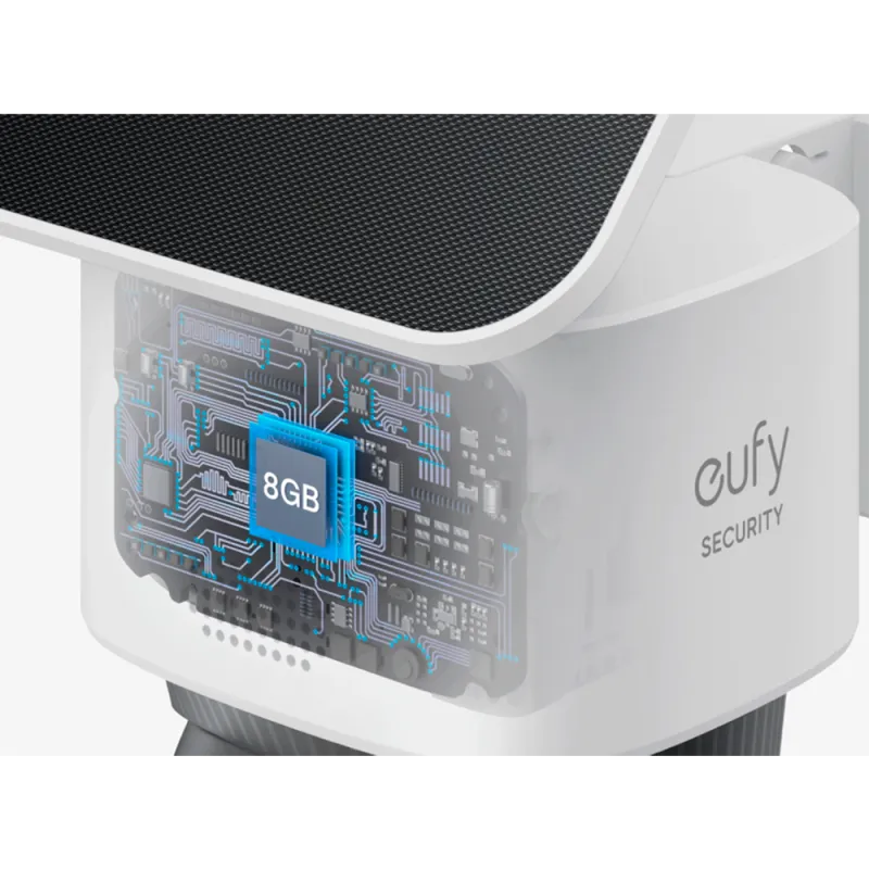 Caméra Wi-Fi 3K Eufy, avec batterie et panneau solaire