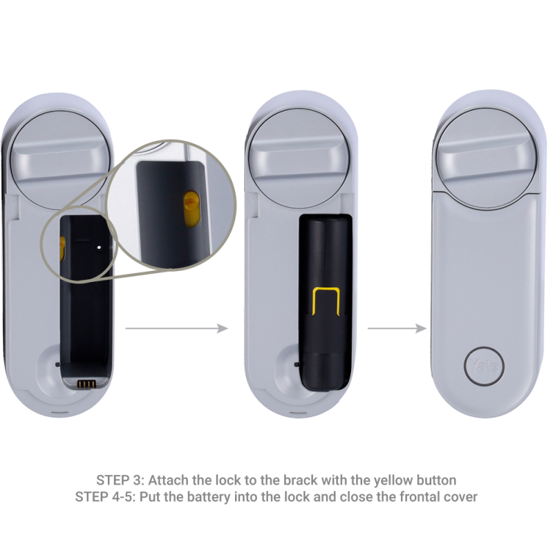 Yale Linus L2 Serrure de porte intelligente argent Compatible Ajax