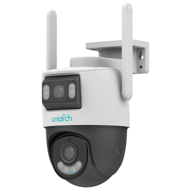 Caméra IP Wi-Fi Uniarch Panda P - 3MP - Double Objectif Fixe & PT - Détection IA - IP66