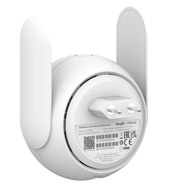 Répéteur WIFI Wi-Fi 5 2x2 et bi-bande 2.4 et 5GHz - Reyee