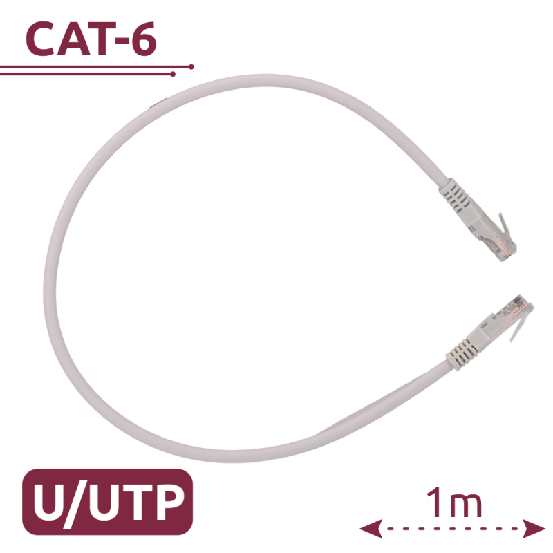 Câble UTP Ethernet Connecteurs RJ45 Catégorie 6 1 m