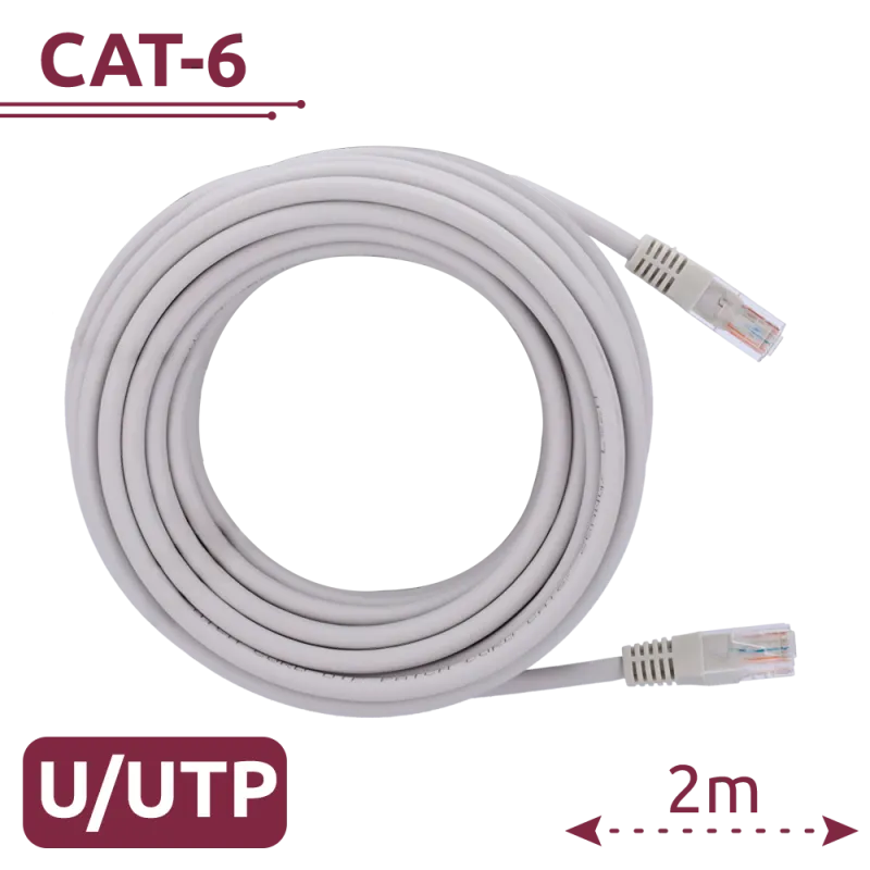 Câble UTP Ethernet Connecteurs RJ45 Catégorie 6 2 m