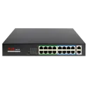 Switch PoE 16 ports PoE + 1 Uplink RJ45 Jusqu'à 160W