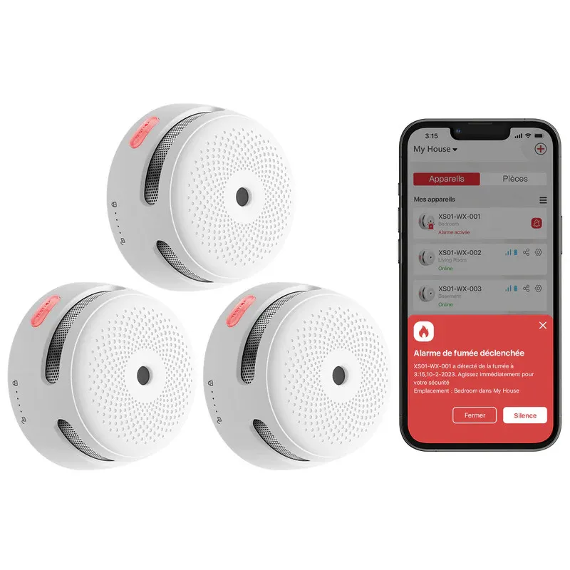 Pack de 3 détecteurs de fumée autonome X-Sense Connecté Wifi