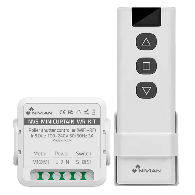 Contrôleur WiFi pour moteur de volets roulants - Nivian