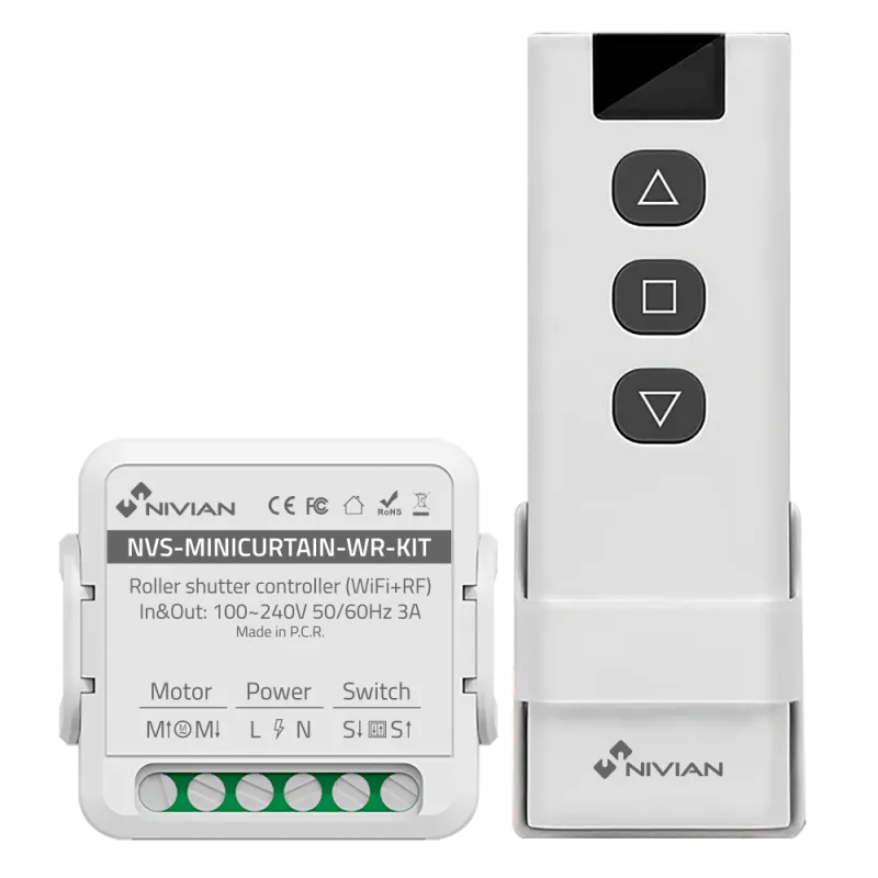 Contrôleur WiFi pour moteur de volets roulants - Nivian