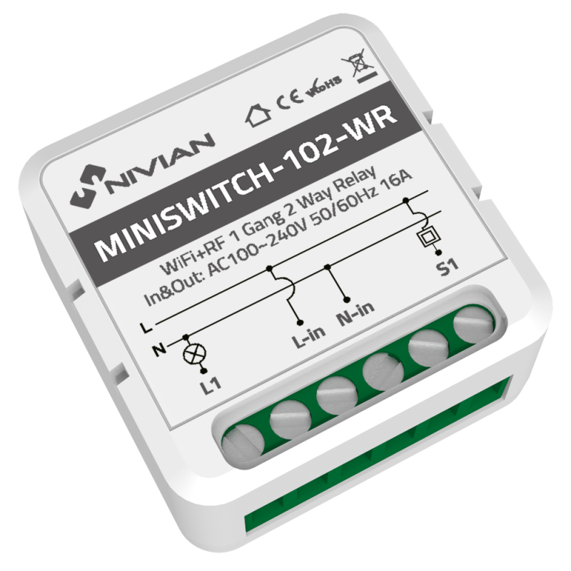 Relais intelligent WIFI 1 ligne - Nivian