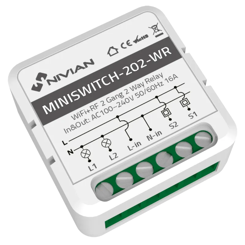Relais intelligent de 2 Lignes WIFI - Nivian
