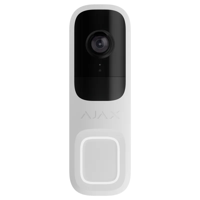Ajax DoorBell Sonnette vidéo 4 MP avec IA intégrée - Blanche