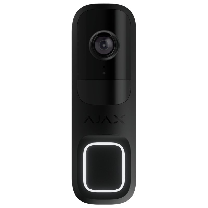 Ajax DoorBell Sonnette vidéo 4 MP avec IA intégrée - NOIR