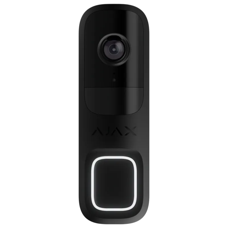 Ajax DoorBell Sonnette vidéo 4 MP avec IA intégrée - NOIR