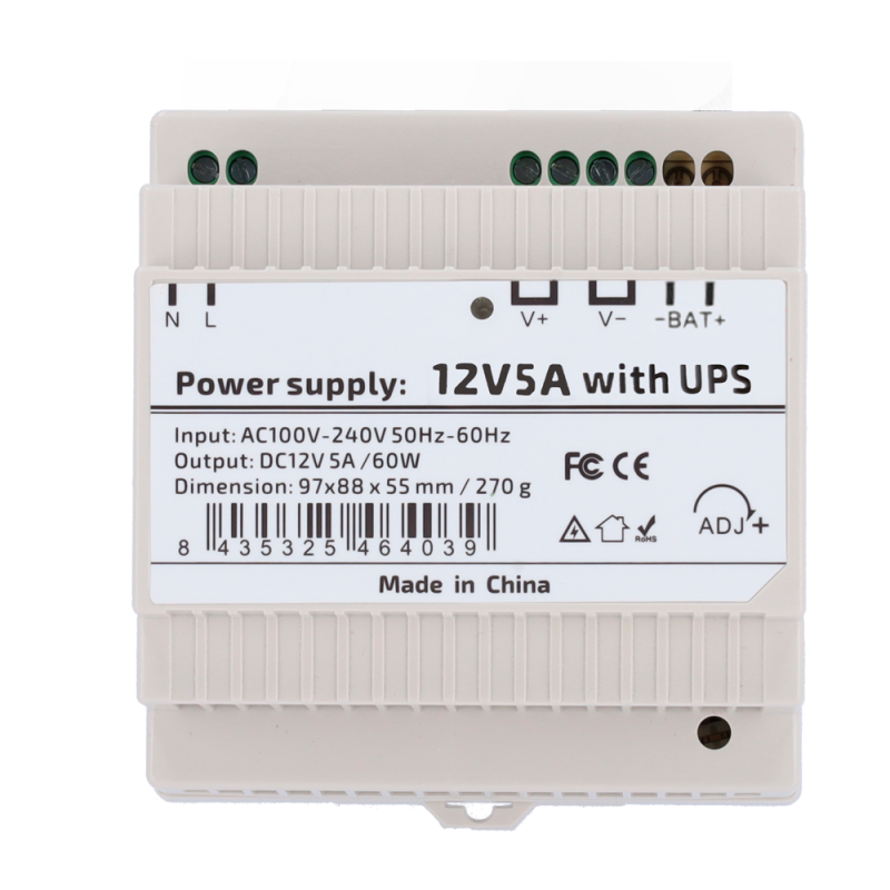 Alimentation électrique avec fonction UPS DC 12 V 3 A / 36 W