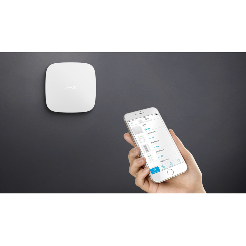 Centrale d'alarme sans fil connectée IP et GPRS AJAX HUB