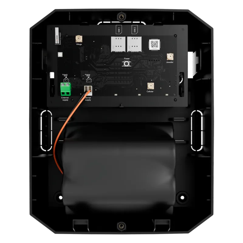 KIT AJAX Hub-BP BLANC 100% Autonome - HUB + BATT + SIM M2M 12 Mois