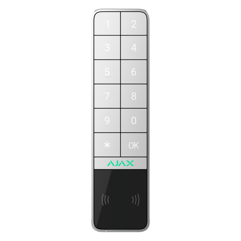 Clavier Blanc extérieur étanche Ajax sans fil – KeyPad Outdoor Jeweller -AJ-KEYPADOUTDOOR-W