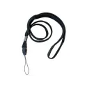 Cordon Noir 10mm de large, avec attache et fermoir de sécurité