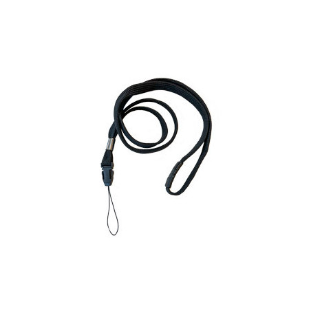 Cordon Noir 10mm de large, avec attache et fermoir de sécurité