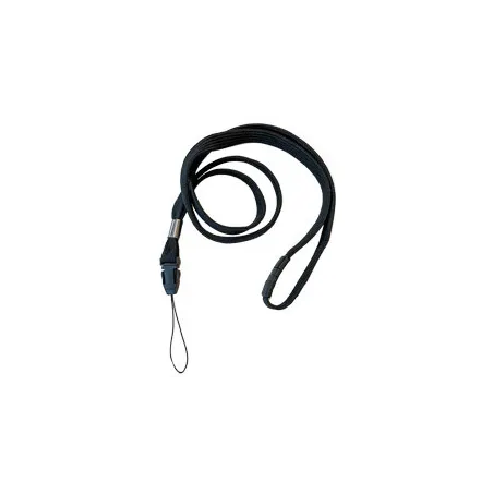 Cordon Noir 10mm de large, avec attache et fermoir de sécurité