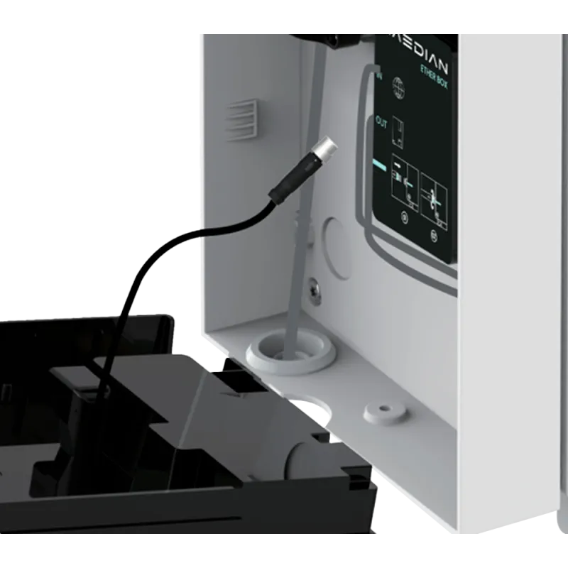 Borne de recharge Raedian NEX 22 kW triphasée avec câble 5 m - compteur MID