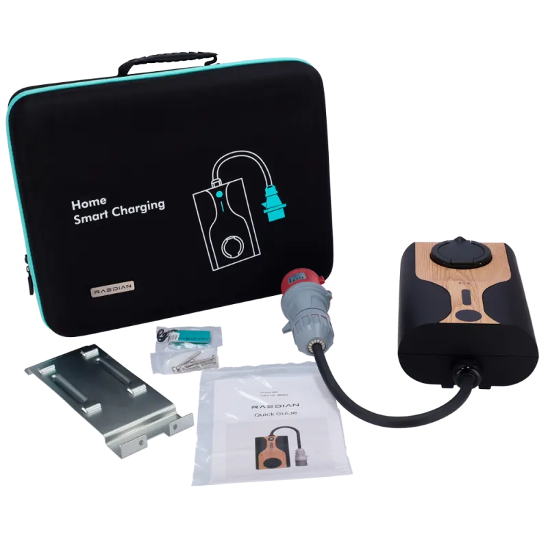 Chargeur portable Raedian NORA 22 kW triphasé pour véhicule électrique