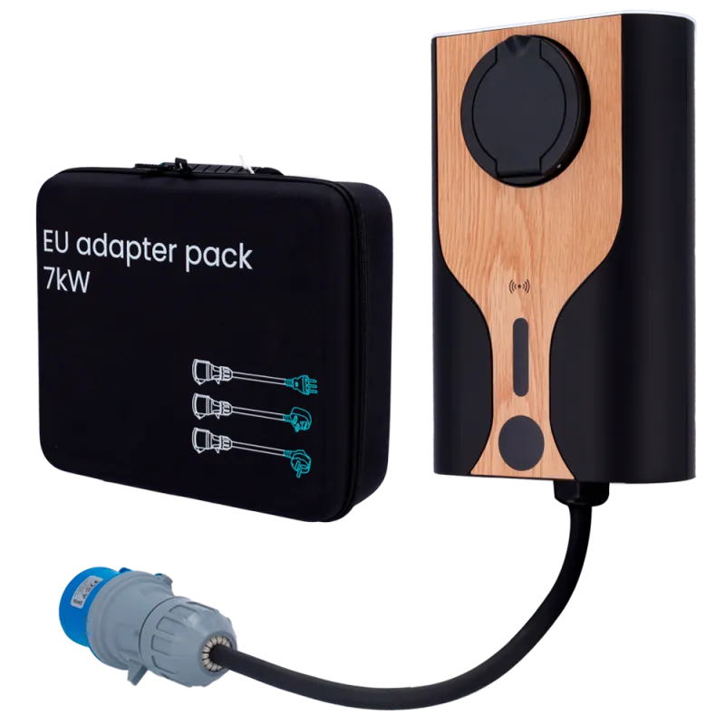 Kit chargeur portable Raedian NORA 7,4 kW avec adaptateurs de prises européennes
