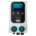 Borne de recharge double Raedian GEMINI 2 x 22 kW - paiement sans contact Nayax