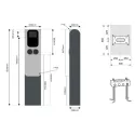 Borne de recharge double Raedian GEMINI 2 x 22 kW - RFID et compteur MID - avec poteau et protections
