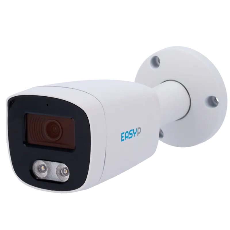 Caméra IP Bullet Easy-P 8 MP - objectif fixe 2,8 mm - double éclairage - PoE avec IA - EP-IPB120A-8-DL