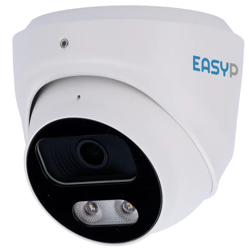 Caméra IP Turret Easy-P 8 MP - objectif fixe 2,8 mm - double éclairage - PoE avec IA - EP-IPT220A-8-DL