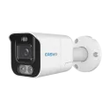 Caméra IP Bullet Easy-P 8 MP - objectif fixe 2,8 mm - double éclairage - PoE - dissuasion active - EP-IPB121A-8-SL
