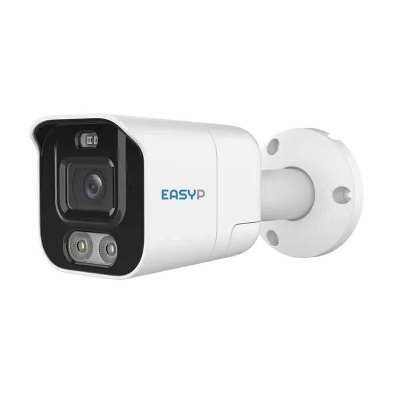 Caméra IP Bullet Easy-P 8 MP - objectif fixe 2,8 mm - double éclairage - PoE - dissuasion active - EP-IPB121A-8-SL