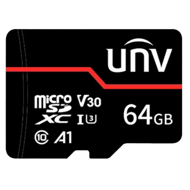 Carte mémoire microSD Uniview 64 Go pour caméras - spéciale vidéosurveillance