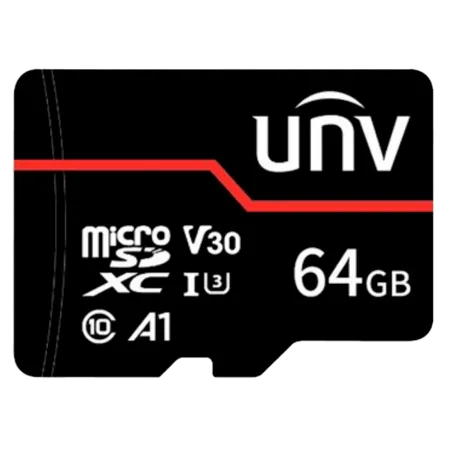 Carte mémoire microSD Uniview 64 Go pour caméras - spéciale vidéosurveillance