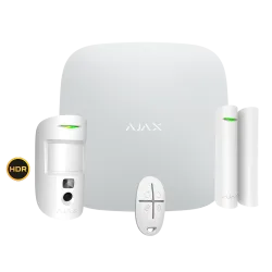 Kit alarme Ajax StarterKit Cam HDR - Hub 2 (2G) avec détecteur photo - Blanc