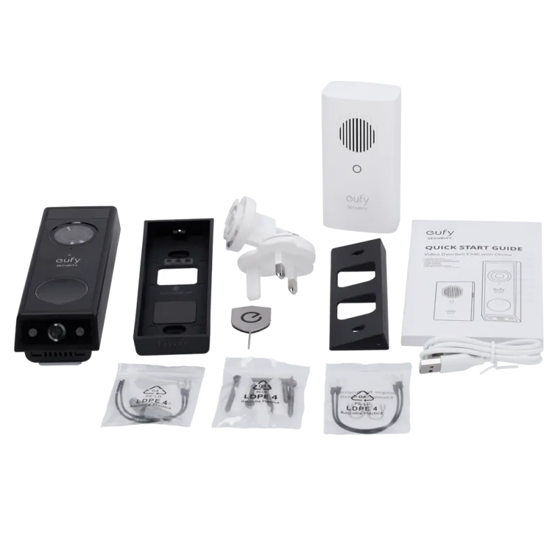 Sonnette vidéo Eufy E340 double caméra 2K avec carillon