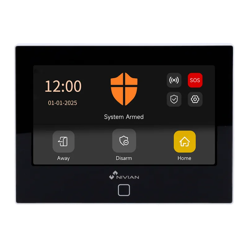 Kit alarme maison sans fil Nivian Wi-Fi + GSM 4G avec écran tactile