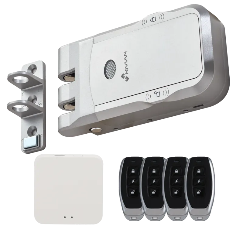 Verrou invisible connecté Nivian SmartBolt Wi-Fi - pose sans perçage de la porte