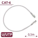 Câble Ethernet UTP Cat6 blanc 0,5 m — RJ45